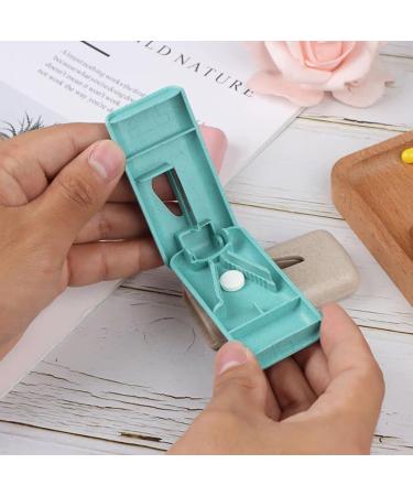 Pill Cutter Splitter - Portable Pill Separator for Safe Medication Cutting (Blue/Pink/Beige) - Buy Online on GoSupps.com