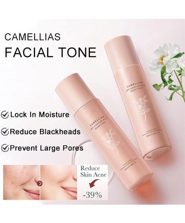 Hydrating Facial Skin Care Sets for Women & Teens | Camellia Skin Care Routine Kit - Toner Serum Lotion Cleanser & Mask - Buy Online on GoSupps.com