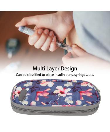 Diabetic Insulin Cooler Bag - Portable Travel Case for Insulin Pen Supplies (Begonia Flower) - Buy Online on GoSupps.com
