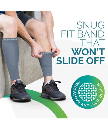 Waden Compression Stockings for Men & Women | Footless Compression Cuff for Shin Splints & Varicose Veins - Gray S - Buy Online on GoSupps.com