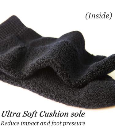Creswell Diabetic Crew Socks (3 Pairs) - Made in USA - Black 10-13 Size - Buy Online on GoSupps.com