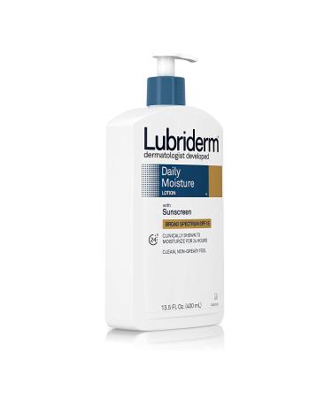 Buy Lubriderm Daily Moisture Lotion with SPF 15 - 13.5 fl oz (400 ml) | Hydrating Skin & Sun Protection - Buy Online on GoSupps.com
