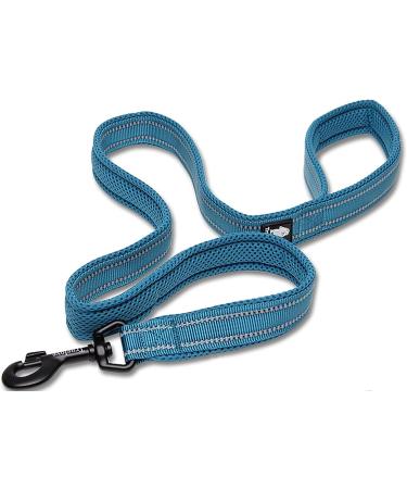TRUE LOVE Padded Reflective Dog Leash - 110cm Blue M | Safe Puppy Walking Lead - Buy Online on GoSupps.com