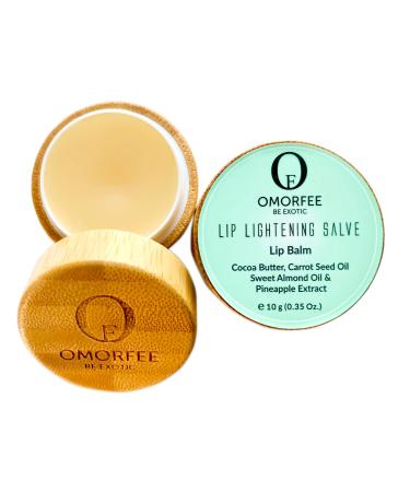 Omorfee 100% Organic Lip Lightening Balm Dark Lip Treatment Lip balm for Dark Lips Natural Lip Protection Lip Repair Lip Moisturizer Made with Cocoa Butter Carrot Seed Oil & Pineapple Extract 10 Grams/ 0.35 Oz