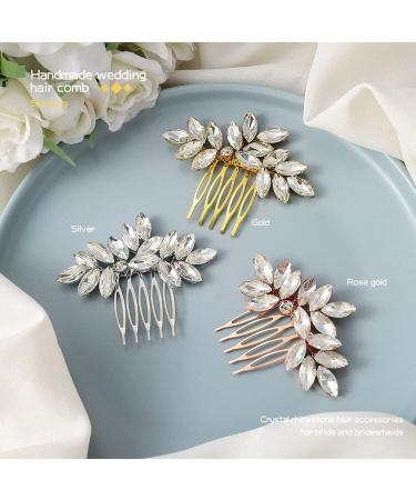 Jakawin Rhinestone Bride Wedding Hair Comb | Silver Crystal Bridal Hair Accessories HC047S - Buy Online on GoSupps.com