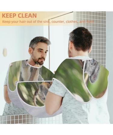 Beard Bib Apron for Men | Waterproof Hair Catcher Cape for Shaving & Trimming | Koala Design Grooming Cloth - Buy Online on GoSupps.com