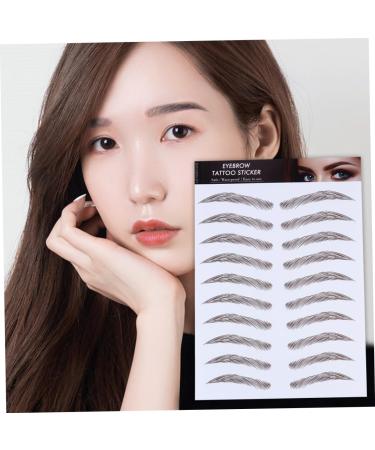Baluue 12 Pcs Eyebrow Stickers Peel off Brow Imitation Eyebrows Brown Water Transfer Paper with Soy Ink 21x15cmx3pcs Brown 1x3pcs - Buy Online on GoSupps.com