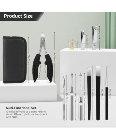 Segbeauty Manicure and Pedicure Set - 10-Piece Professional Nail Care Kit for Men & Women | Foot Care & Nail Clippers - Buy Online on GoSupps.com