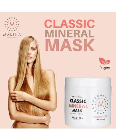 Malina Classic Mineral Mask - Vegan Hair Treatment Repair | 500g - Buy Online on GoSupps.com