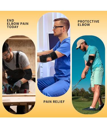 Lightweight Adjustable Elbow Brace for Women - Tennis Elbow Support Compression Sleeve for Tendonitis Arthritis & Golfer's Elbow - Breathable & Comfortable (Black - Buy Online on GoSupps.com