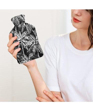 White Palm Hot Water Bottle with Plush Cover - Soft Bed Warmer for Adults & Kids | 26.5x15.3cm - Ideal for Comfort & Relief - Buy Online on GoSupps.com
