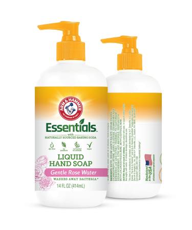 Arm & Hammer Liquid Hand Soap for Skin Cleaning - Cleanser for Kitchen & Bathroom with Gentle Rose Scent - Natural Hand Soap Cleanses Softens 14 FL Oz (414ml) Gentle Rose 14 Fl Oz (Pack of 1)