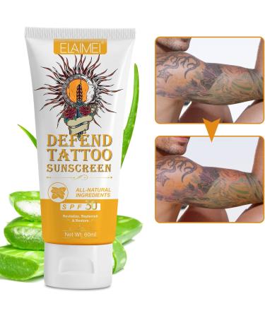 VRAIKO ELAMEI cran solaire de tatouage SPF 30+ 70 % d'ingr dients naturels protection contre la d coloration l'alo s l'huile d'argan l'huile de rose des hips beurre de cocoa formule non - Buy Online on GoSupps.com