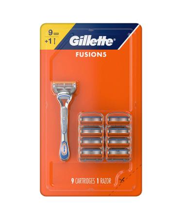 Gillette Fusion5 razor handle for men with 9 replacement blades - Buy Online on GoSupps.com