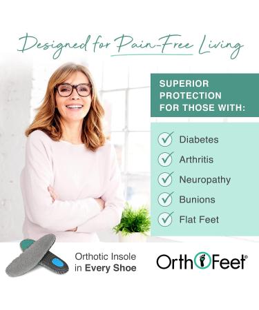 Orthofeet Charlotte 7 Black Orthopedic Slippers for Women - Plantar Fasciitis Relief & Arch Support - Buy Online on GoSupps.com