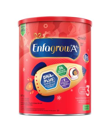 Enfagrow A+ Child & Toddler Nutritional Drink 26 Nutrients including DHA a type of Omega-3 fat Age 1-5 years Vanilla Flavour Powder 907g