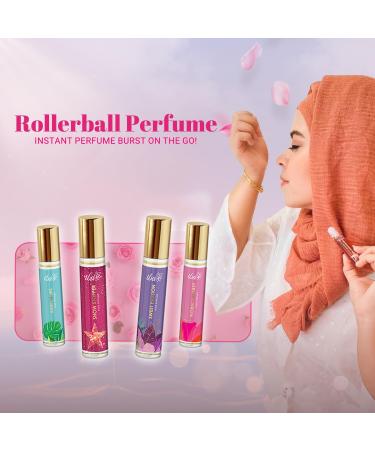 Perfume Gift Set for Women (4 * 10 ml) Luxury Scent Aqua Fruity Floral Woody Musky & Spicy Fragrance with Long Lasting | Roll on Perfume Set | Alcohol-Free - Buy Online on GoSupps.com