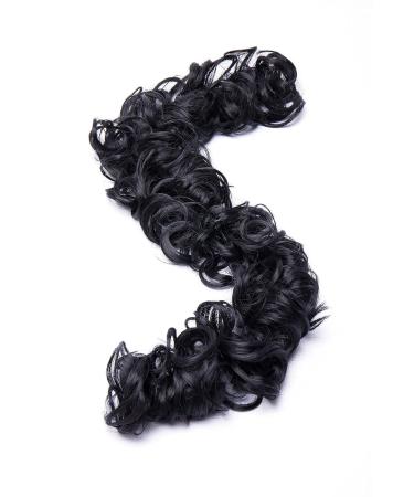 XXXL Hair Extension - Voluminous Curls & Ponytail Tendrils | Long Dark Black Hair Updos for Gorgeous Styles - Buy Online on GoSupps.com