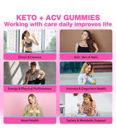 Apple Cider Vinegar Gummies Advanced Keto ACV Gummies ACV Gummies for Detox Cleanse Metabolism & Digestion Keto Support Formulated with Green Tea B6 & B12 Probiotics 120 Counts 60 Count (Pack of 2) - Buy Online on GoSupps.com