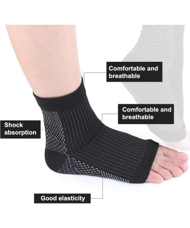 Cimvidi Compression Socks - 5 Pairs of Elastic Half Open Toe Socks for Swelling Plantar Fasciitis & Neuropathic Pain Relief - Buy Online on GoSupps.com