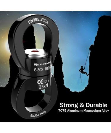 PROND Swing Swivel 35kN - Safest Rotational Device for Children's Web Tree Swing & Aerial Dance - Black - Buy Online on GoSupps.com