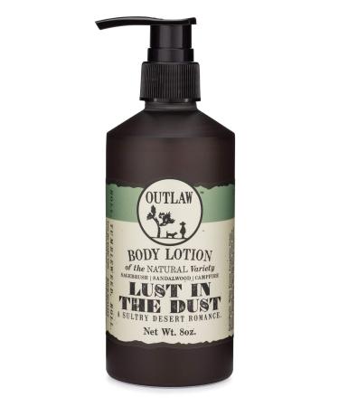 Lust In The Dust Natural Lotion - Begin Your Desert Shower Romance - Sagebrush, Sandalwood, and a Lightly Smokey Campfire - Men's or Women's Lotion - 8 fl. oz. - Outlaw