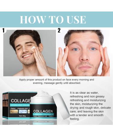 homomdy Collagen AntiAging Wrinkle Cream for Men 50g Face Cream for Men Skin Firming and Firming Lotion Face Cream for Men with Collagen 6pcs - Buy Online on GoSupps.com