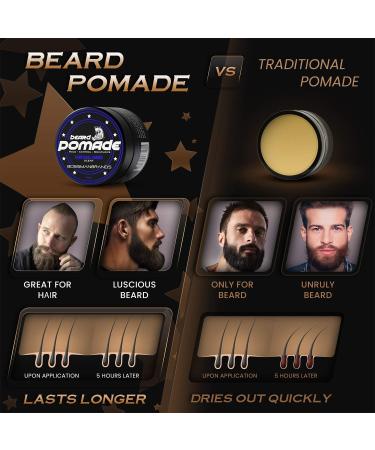 Bossman Hair & Beard Pomade - Moisturizing Styling Product for Men - Long-lasting Hold with Royal Oud Scent - Made in USA - Buy Online on GoSupps.com