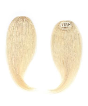 Bangs 2PCS Human Hair Clip on Bangs with Mid Part One/Two Sides Bangs Remy Hair in Extenssion French Invisible Fringe for Women Curved Bangs for Daily Wear (Color : #60 Size : 6 months) 6 months #60