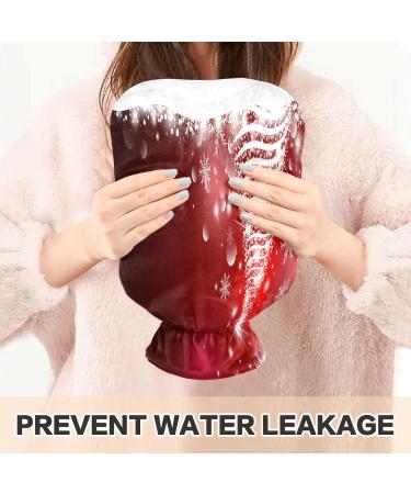 Buy KCLDECI Red Hot Water Bottle with Christmas Tree & Snowflake Cover - 2L Foot Warmer & Pain Relief - Hot & Cold Therapy - Buy Online on GoSupps.com