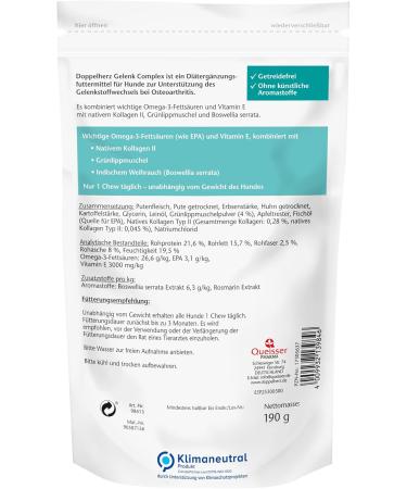 Doppelherz Joint Complex for Dogs - Osteoarthritis Support - 60 Chews for Joint Health - Buy Online on GoSupps.com
