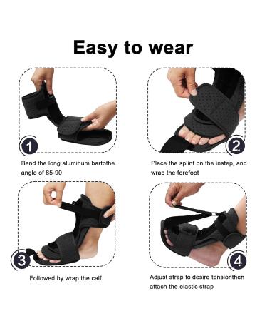 CHONGNI Plantar Fasciitis Night Splints - Adjustable Breathable Support for Plantar Fasciitis Relief and Achilles Tendonitis - Men Women (Black) - Buy Online on GoSupps.com