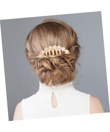 Housoutil Rhinestone Clips for Hair Rhinestone Hair Combs Hair Comb Clips Girl Headpiece Rhinestone Hair Clips for Hair Comb for Girls Tiara Imitation Pearls Fashion Hair up Miss - Buy Online on GoSupps.com