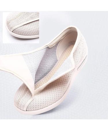 Adjustable Closure Diabetic Slippers | Anti-Slip Elderly Shoes for Swollen Feet | Extra Wide Width Size 9.5 Black - Buy Online on GoSupps.com