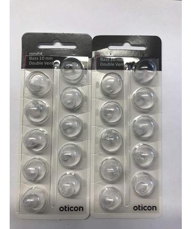 Replacements 10mm Double bass for Oticon (2 Pack) 10 Count (Pack of 2)