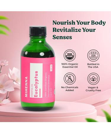 Eucalyptus Essential Oil | 100% USDA Organic | Therapeutic Grade for Massage Diffuser & Henna - 0.16 Fl Oz - Buy Online on GoSupps.com
