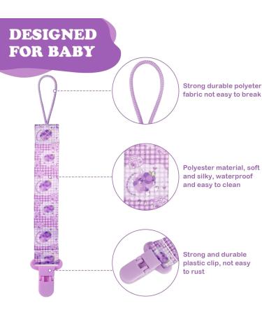 Aolso Silicone Pacifier Chain Set with Adapters - Teething Toy Holder for Baby - Red, Yellow, Pink, Purple - Buy Online on GoSupps.com