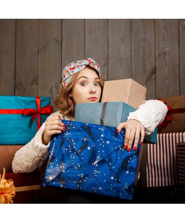 NAUZE 6 Pieces Christmas Stretchy Headband Elastic Santa Printed Hair Band Fashion Head Scarf for Women Girl Christmas Turban Hairband - Buy Online on GoSupps.com