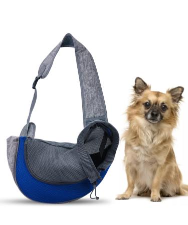 Glaitc sling small dog portable carrier hunde cats puppies shoulder bag travel carrier shoulder bag breathable carrier dog pet shoulder bag dog support bag for small dogs blue