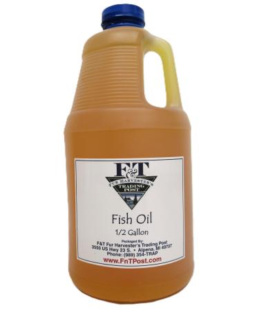 Fish Oil - Pure Fresh Pressed Oil 1/2 Gallon Jug Lure Scent