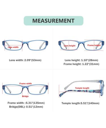 Eyekepper 5-Pack Metalless Reading Glasses for Women - Screwless Spring Hinges +2.75 Magnification - Stylish & Comfortable Ladies Readers in Mixed Colors - Buy Online on GoSupps.com