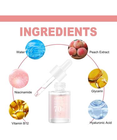 Dark Spot Correcting Serum Peach 70% Niacinamide Serum for Acne Scars Post-Acne Marks Korean Skincare Set for Teenagers Adult - Buy Online on GoSupps.com