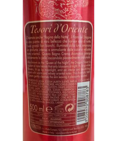 Tesori d Oriente Dragon Flower Aromatic Cream Bath 500ml - Luxurious Italian Bath Cream | International Shipping Available - Buy Online on GoSupps.com