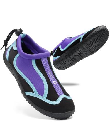 STQ KIDS bathing shoes children's water shoes beach shoes for boys girls 35 EU Purple