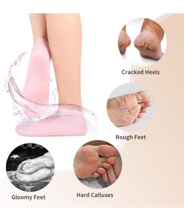 2 Pairs of Moisturizing Silicone Socks for Women | Foot Spa & Pedicure Treatment - Buy Online on GoSupps.com