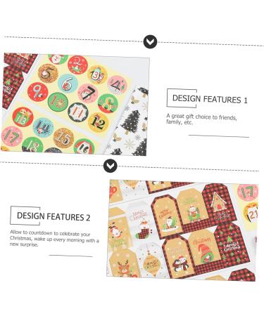 Cabilock Christmas Advent Paper Bags 1 Set Candy Bag Calendar Paper Bag Paper Bags Wrapping Bags Christmas Snack Bag - Buy Online on GoSupps.com