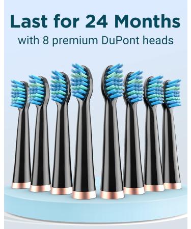 Phylian Electric Toothbrush for Adults - Sonic Toothbrush with 8 Heads Travel Case 5 Modes & Timer | Best Sound Toothbrush - Buy Online on GoSupps.com