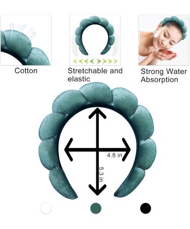 Sponge Spa Headband for Washing Face (Green) - Buy Online on GoSupps.com