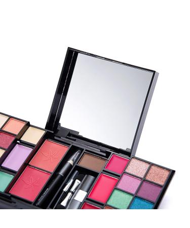 All-in-One Makeup Eyeshadow Palette - Cosmetic Kit with Lip Gloss Blusher Eyebrow Powder & Eye Pencil - International Shipping Available - Buy Online on GoSupps.com