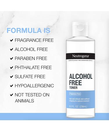Neutrogena Alcohol-Free Gentle Daily Facial Toner - Fragrance-Free & Hypoallergenic - 8 fl. oz - Buy Online on GoSupps.com